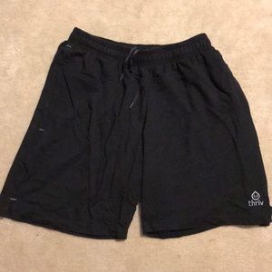 Thriv black sweat shorts